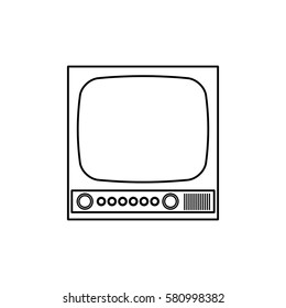 Vintage tv device icon vector illustration graphic design