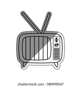 Vintage tv device icon vector illustration graphic design