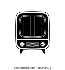 Vintage tv device icon vector illustration graphic design