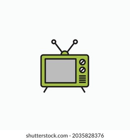 vintage tv icon for business website,apps, and many more