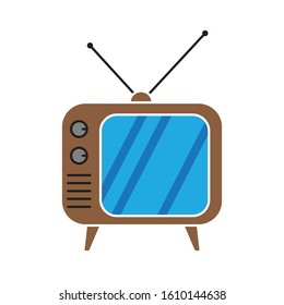 Vintage tv icon , tv vector , old tv