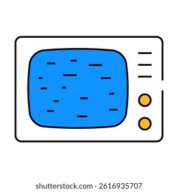 vintage tv line icon vector. vintage tv sign. isolated symbol illustration