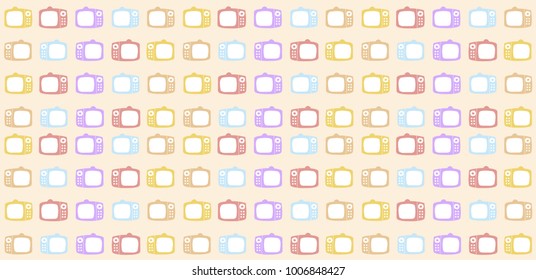 Vintage TV  Pattern Background