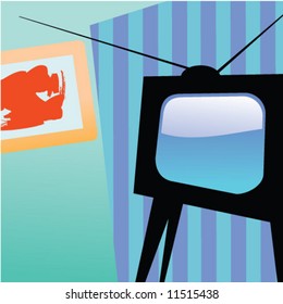 vintage TV set