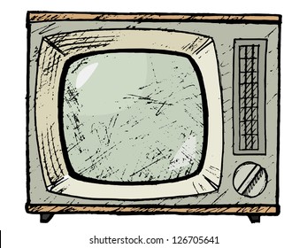 vintage TV set