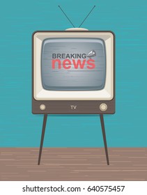 Vintage TV set. Vector illustration
