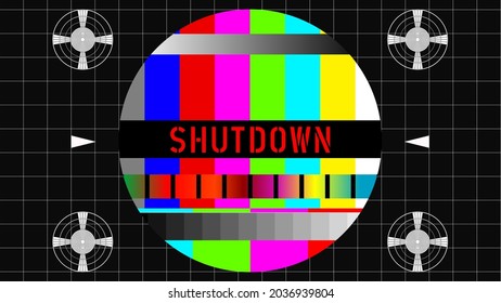 Vintage TV Test Pattern With Caption Stay Tuned, Offline, Disturbance,error Sign, Website Down Error Sign,fictional Vector Art