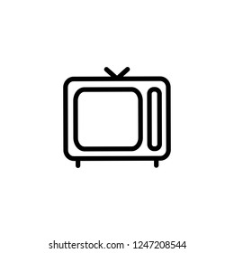 Vintage TV vector icon