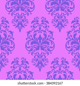 Vintage twisted pattern with beautiful ornament Damask patterns in retro style