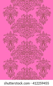 Vintage twisted pattern with beautiful ornament Damask patterns in retro style