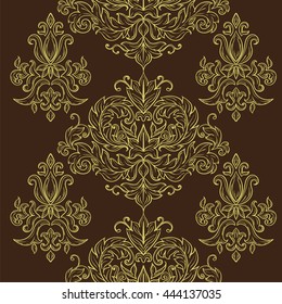 Vintage twisted pattern with beautiful ornament Damask patterns in retro style
