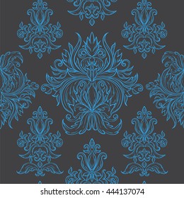 Vintage twisted pattern with beautiful ornament Damask patterns in retro style