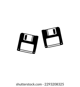 vintage two disk doodle vector illustration