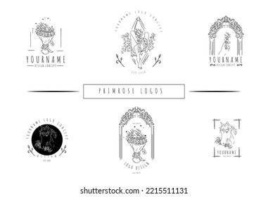 Vintage type of classic botanical and flower logo collection with beautiful artistic elements