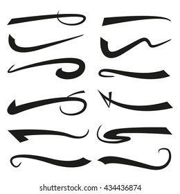 vintage type tail set, underlines lettering lines