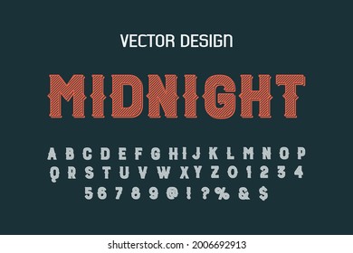vintage typeface design, classic font blue and red vector background