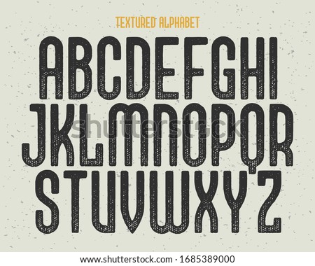 Vintage typeface with dirty textured effect