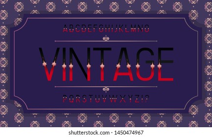 Vintage typeface. Retro distressed alphabet vector font. Hand drawn letters and numbers. Typeset for labels, headlines, posters etc.