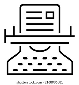 Vintage Typewriter flat icon vector design symbol illustration