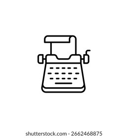 Antiguas Typewriter Icon Design que representa el concepto de herramienta de escritura clásica