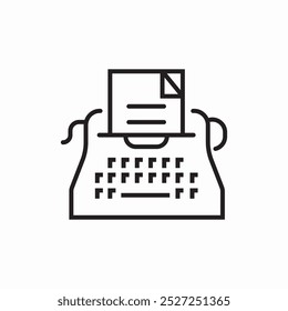 vintage typewriter icon sign vector