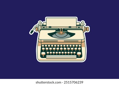 Vintage Typewriter Illustration | Retro Writing Machine Vector Art for Prints, Posters, and Digital Designs | Classic Literary Icon