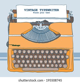 Vintage Typewriter vector illustration