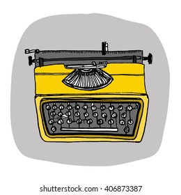 Vintage Typewriter (Vector Illustration)