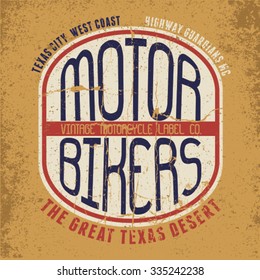 vintage typo graphic design with old effect