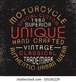 vintage typo graphic design for tees