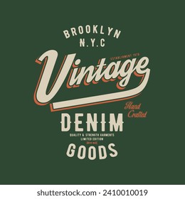 vintage typo print design as vector for textile