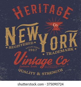 vintage typo tee print design