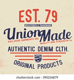 vintage typo tee print design