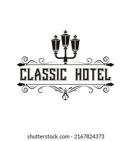 Vintage typographic decorative ornament design elements set vector illustration