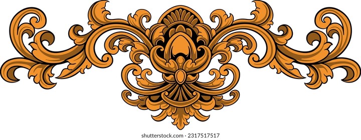 Vintage typographic decorative ornament design elements
