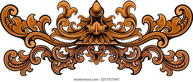 Vintage typographic decorative ornament design elements