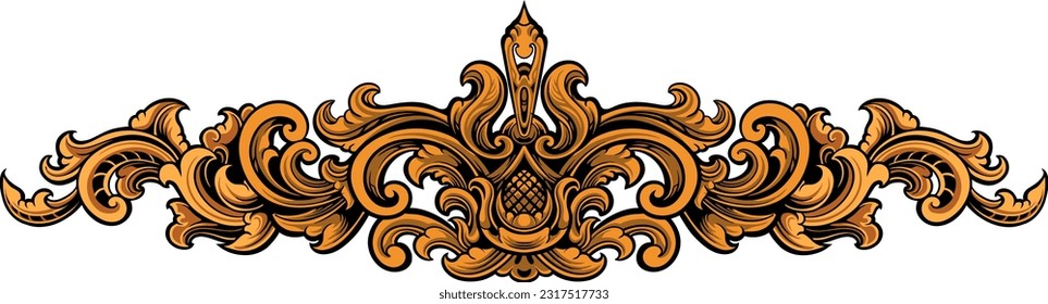 Vintage typographic decorative ornament design elements