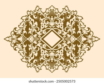 Vintage typographic decorative ornament design elements