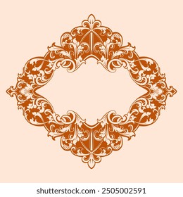 Vintage typographic decorative ornament design elements