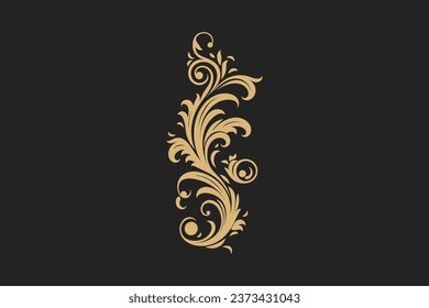 Vintage typographic design element vector bundle, Set of calligraphic vector decorative Ornament element editable background vector image