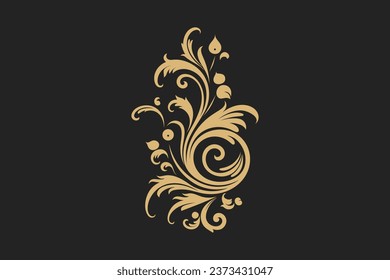 Vintage typographic design element vector bundle, Set of calligraphic vector decorative Ornament element editable background vector image