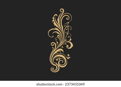 Vintage typographic design element vector bundle, Set of calligraphic vector decorative Ornament element editable background vector image