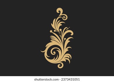 Vintage typographic design element vector bundle, Set of calligraphic vector decorative Ornament element editable background vector image