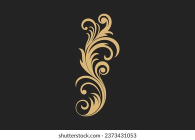 Vintage typographic design element vector bundle, Set of calligraphic vector decorative Ornament element editable background vector image