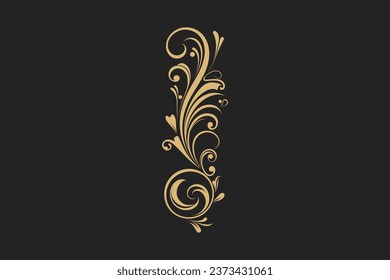 Vintage typographic design element vector bundle, Set of calligraphic vector decorative Ornament element editable background vector image