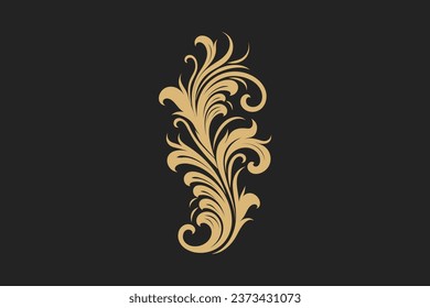 Vintage typographic design element vector bundle, Set of calligraphic vector decorative Ornament element editable background vector image