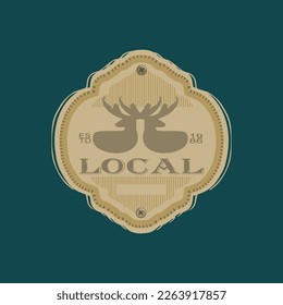 Vintage typographic design elements set vector illustration. Labels and badges, retro ribbons, luxury ornate logo symbols, calligraphic swirls, flourishes ornament vignettes and other.vector