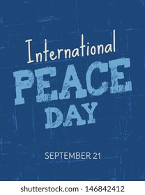 Vintage typographic design for the International Day of Peace.