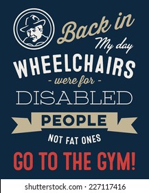 Vintage typographic fitness motivational poster