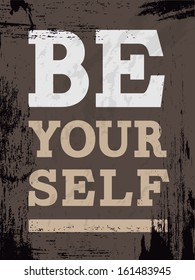 vintage typographic  grunge effect vector poster
